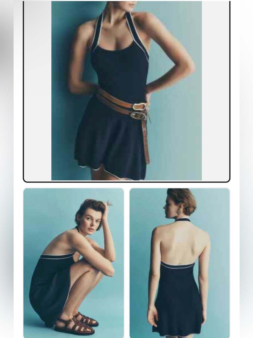 Daily Practice by Anthropologie Full Speed Halter Mini Dress